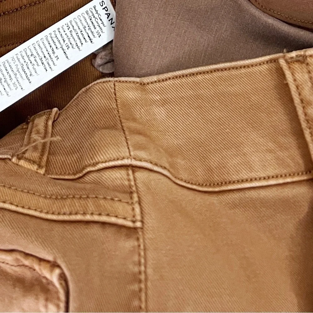 NWT Spanx Stretch Twill High Rise Cargo Skinny Pants in Honey Glow